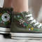 Custom Embroidery Shoes, Flower Converse Handmade, Women's Shoes, Wedding Gift, Converse Hi Chuck 1970s, Wedding Sneakers, Valentine Gift - 8.jpg