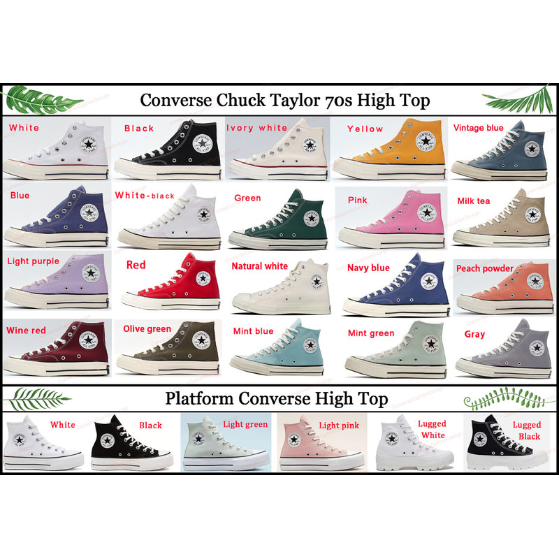 Custom Embroidery Shoes, Flower Converse Handmade, Women's Shoes, Wedding Gift, Converse Hi Chuck 1970s, Wedding Sneakers, Valentine Gift - 7.jpg