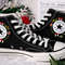 Custom Embroidery Shoes, Flower Converse Handmade, Women's Shoes, Wedding Gift, Converse Hi Chuck 1970s, Wedding Sneakers, Valentine Gift - 6.jpg