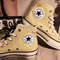 Custom Embroidery Shoes, Flower Converse Handmade, Women's Shoes, Wedding Gift, Converse Hi Chuck 1970s, Wedding Sneakers, Valentine Gift - 6.jpg