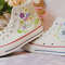 Custom Embroidery Shoes, Flower Converse Handmade, Women's Shoes, Wedding Gift, Converse Hi Chuck 1970s, Wedding Sneakers, Valentine Gift - 6.jpg