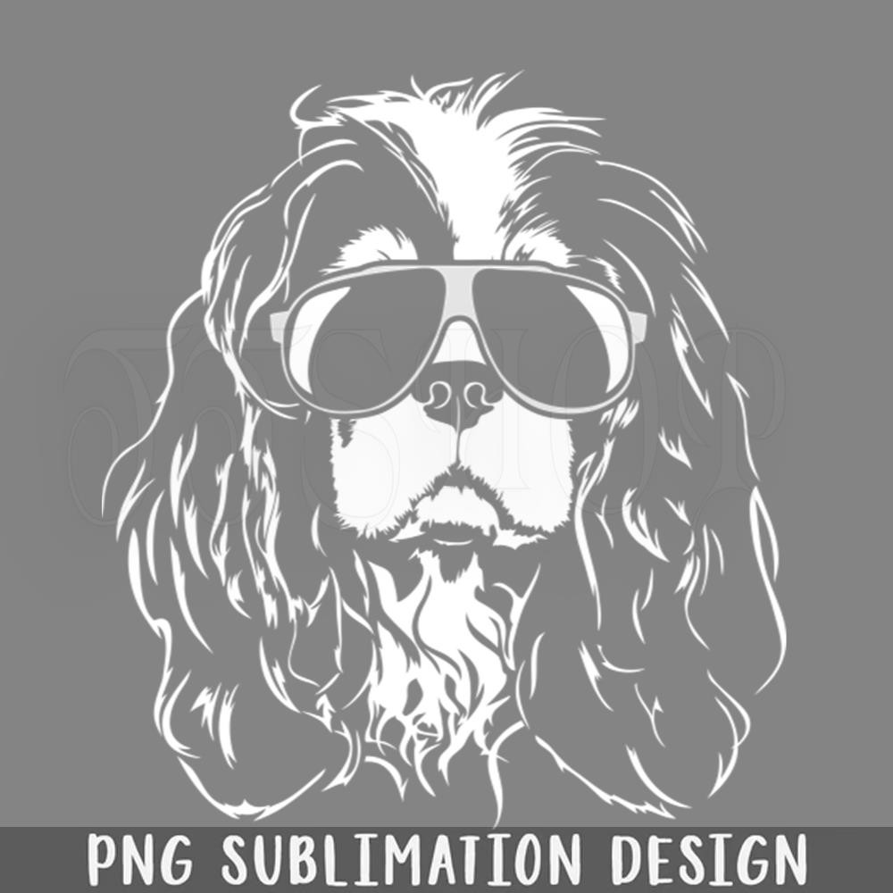 DMCC287-Cool Cavalier King Charles Spaniel with sunglasses PNG Download.jpg