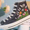 Custom Embroidery Shoes, Flower Converse Handmade, Women's Shoes, Wedding Gift, Converse Hi Chuck 1970s, Wedding Sneakers, Valentine Gift - 5.jpg