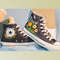Custom Embroidery Shoes, Flower Converse Handmade, Women's Shoes, Wedding Gift, Converse Hi Chuck 1970s, Wedding Sneakers, Valentine Gift - 1.jpg