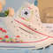 Custom Embroidery Shoes, Flower Converse Handmade, Women's Shoes, Wedding Gift, Converse Hi Chuck 1970s, Wedding Sneakers, Valentine Gift - 6.jpg
