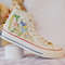 Custom Embroidery Shoes, Flower Converse Handmade, Women's Shoes, Wedding Gift, Converse Hi Chuck 1970s, Wedding Sneakers, Valentine Gift - 5.jpg