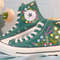 Custom Embroidery Shoes, Flower Converse Handmade, Women's Shoes, Wedding Gift, Converse Hi Chuck 1970s, Wedding Sneakers, Valentine Gift - 2.jpg