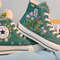 Custom Embroidery Shoes, Flower Converse Handmade, Women's Shoes, Wedding Gift, Converse Hi Chuck 1970s, Wedding Sneakers, Valentine Gift - 6.jpg