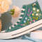 Custom Embroidery Shoes, Flower Converse Handmade, Women's Shoes, Wedding Gift, Converse Hi Chuck 1970s, Wedding Sneakers, Valentine Gift - 5.jpg