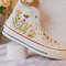 Custom Embroidery Shoes, Flower Converse Handmade, Women's Shoes, Wedding Gift, Converse Hi Chuck 1970s, Wedding Sneakers, Valentine Gift - 5.jpg