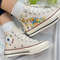 Custom Floral Embroidered Shoes, Handmade Embroidered Converse, Converse Custom, Converse Wreath Flower, Custom Flower Chuck Taylor 1970s - 4.jpg