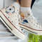 Custom Floral Embroidered Shoes, Handmade Embroidered Converse, Converse Custom, Converse Wreath Flower, Custom Flower Chuck Taylor 1970s - 9.jpg