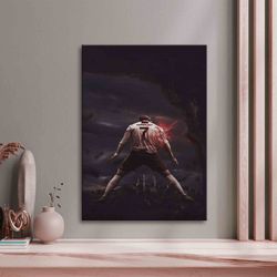 cristiano ronaldo, motivation wall art, ronaldo lover gift poster, gym printed, sport canvas, cristiano ronaldo poster,