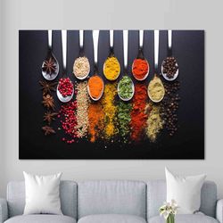 kitchen wall art kitchen canvas wall art kitchen prints kitchen artwork herbs spices-1