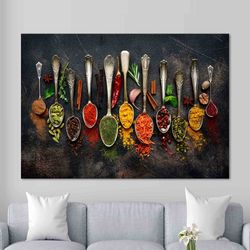 kitchen wall art kitchen canvas wall art kitchen prints kitchen artwork herbs spices-2