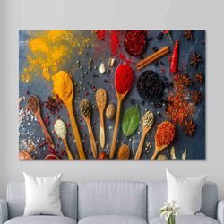 kitchen wall art kitchen canvas wall art kitchen prints kitchen artwork herbs spices-3