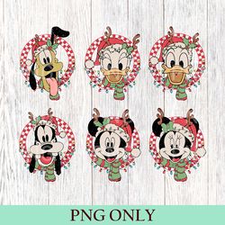 disney mouse and friends christmas png, retro disney christmas png, disney christmas matching png, disney family png