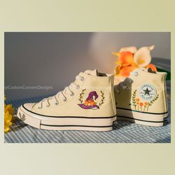 custom floral embroidered shoes, handmade embroidered converse, converse custom, converse wreath flower, custom flower c