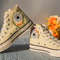 Custom Floral Embroidered Shoes, Handmade Embroidered Converse, Converse Custom, Converse Wreath Flower, Custom Flower Chuck Taylor 1970s - 4.jpg