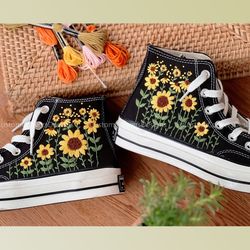 custom floral embroidered shoes, handmade embroidered converse, converse custom, converse wreath flower, custom flower c