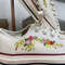 Custom Floral Embroidered Shoes, Handmade Embroidered Converse, Converse Custom, Converse Wreath Flower, Custom Flower Chuck Taylor 1970s - 4.jpg