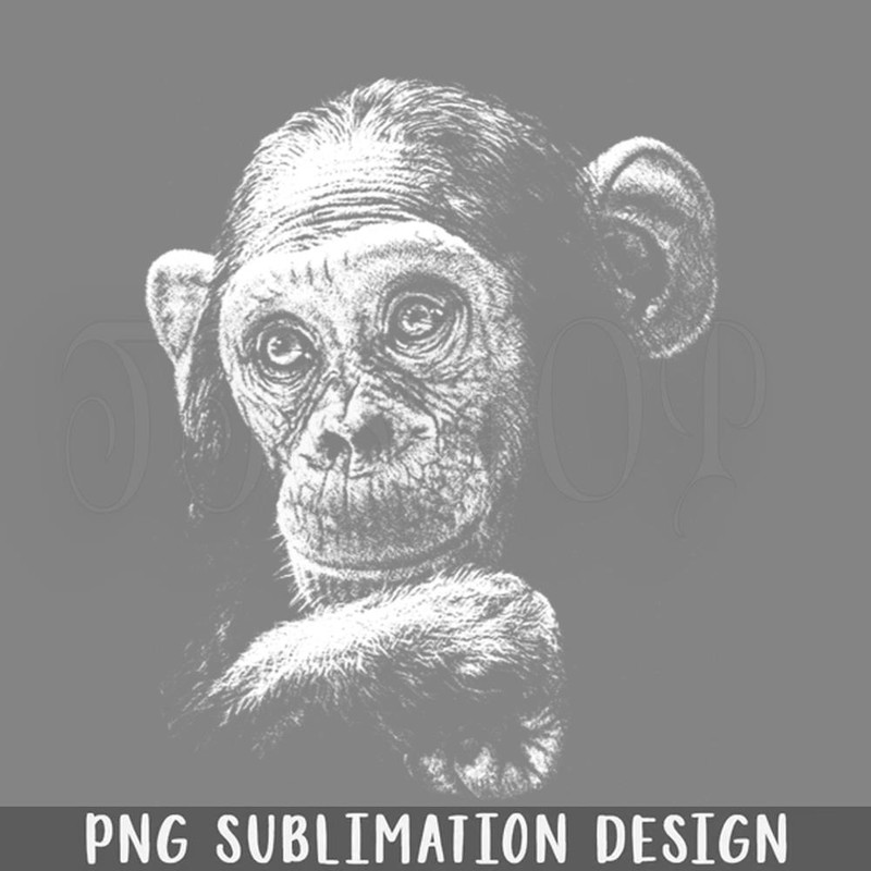 DMCC36-Chimpanzee Monkey Risograph Artwork PNG Download.jpg