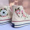 Custom Floral Embroidered Shoes, Handmade Embroidered Converse, Converse Custom, Converse Wreath Flower, Custom Flower Chuck Taylor 1970s - 2.jpg