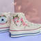 Custom Floral Embroidered Shoes, Handmade Embroidered Converse, Converse Custom, Converse Wreath Flower, Custom Flower Chuck Taylor 1970s - 4.jpg