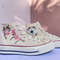 Custom Floral Embroidered Shoes, Handmade Embroidered Converse, Converse Custom, Converse Wreath Flower, Custom Flower Chuck Taylor 1970s - 5.jpg