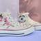 Custom Floral Embroidered Shoes, Handmade Embroidered Converse, Converse Custom, Converse Wreath Flower, Custom Flower Chuck Taylor 1970s - 7.jpg