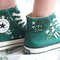 Custom Floral Embroidered Shoes, Handmade Embroidered Converse, Converse Custom, Converse Wreath Flower, Custom Flower Chuck Taylor 1970s - 4.jpg