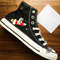 Universe And Star Embroidery, Converse Embroidered Flower, Converse High Top Customized, Embroidered Rockets And Astronauts Converse - 6.jpg