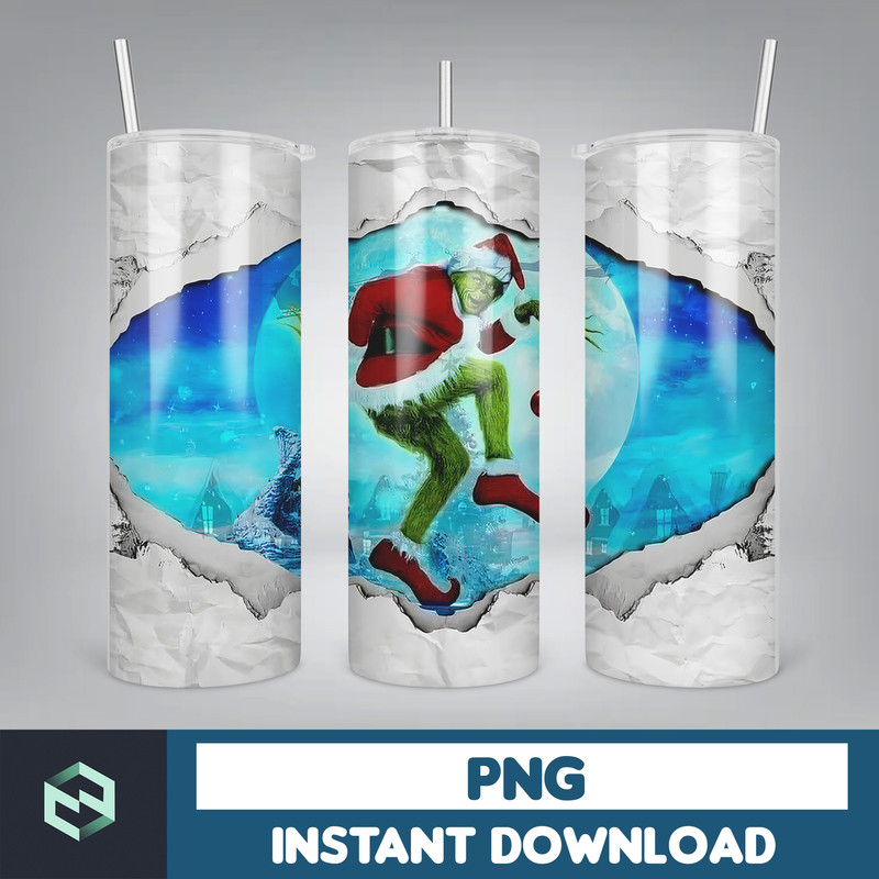 Christmas Tumbler Sublimation Designs 20oz Skinny Tumbler Wrap, Cartoon Funny Christmas Design Tumbler PNG Digital 2D (3).jpg