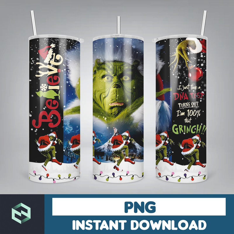 Christmas Tumbler Sublimation Designs 20oz Skinny Tumbler Wrap, Cartoon Funny Christmas Design Tumbler PNG Digital 2D (22).jpg