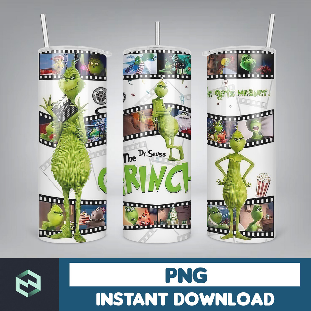 Christmas Tumbler Sublimation Designs 20oz Skinny Tumbler Wrap, Cartoon Funny Christmas Design Tumbler PNG Digital 2D (24).jpg