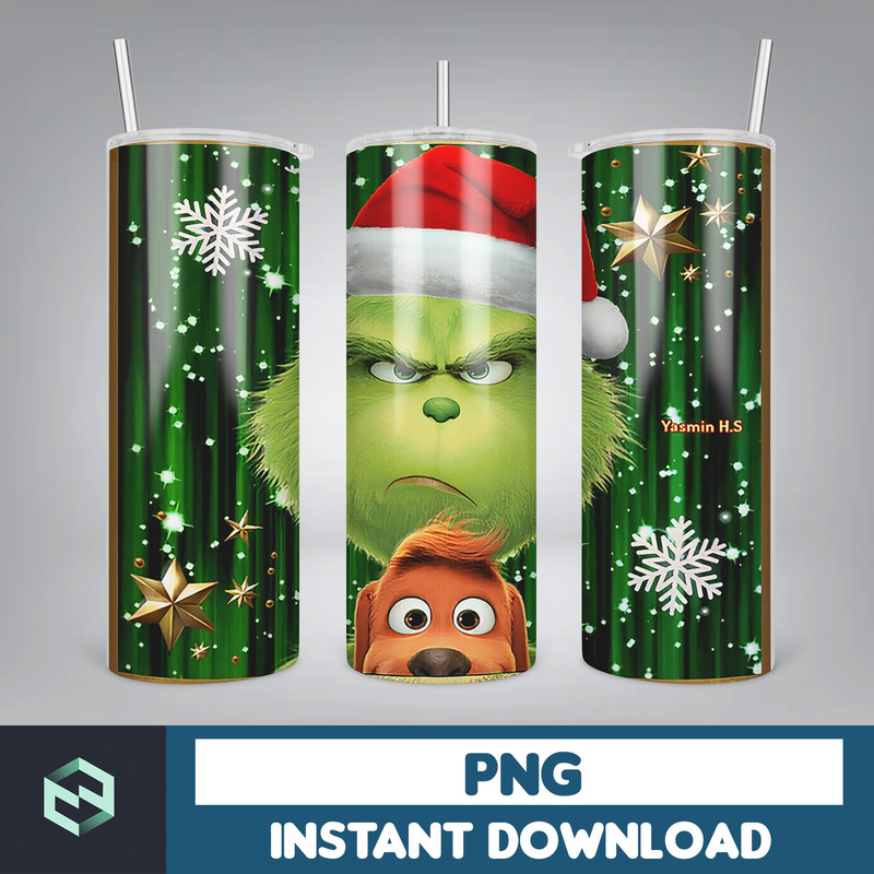 Christmas Tumbler Sublimation Designs 20oz Skinny Tumbler Wrap, Cartoon Funny Christmas Design Tumbler PNG Digital 2D (29).jpg
