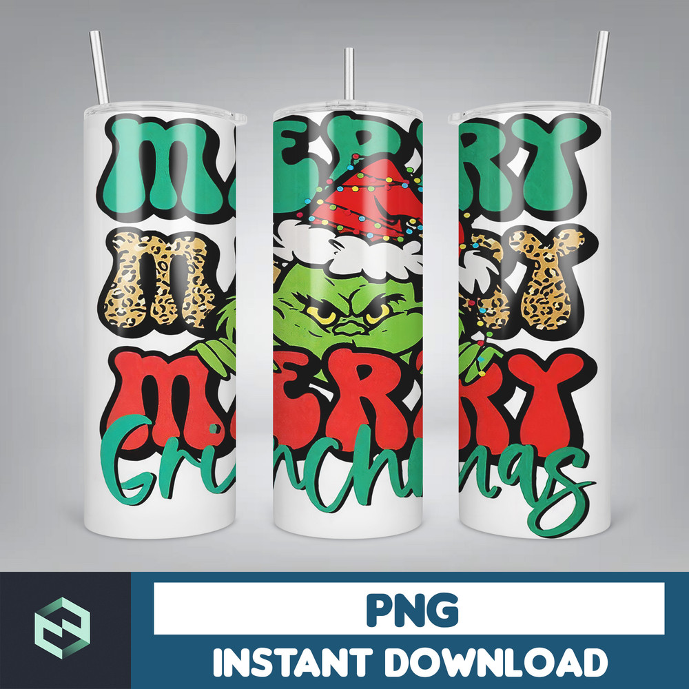 Christmas Tumbler Sublimation Designs 20oz Skinny Tumbler Wrap, Cartoon Funny Christmas Design Tumbler PNG Digital 2D (41).jpg