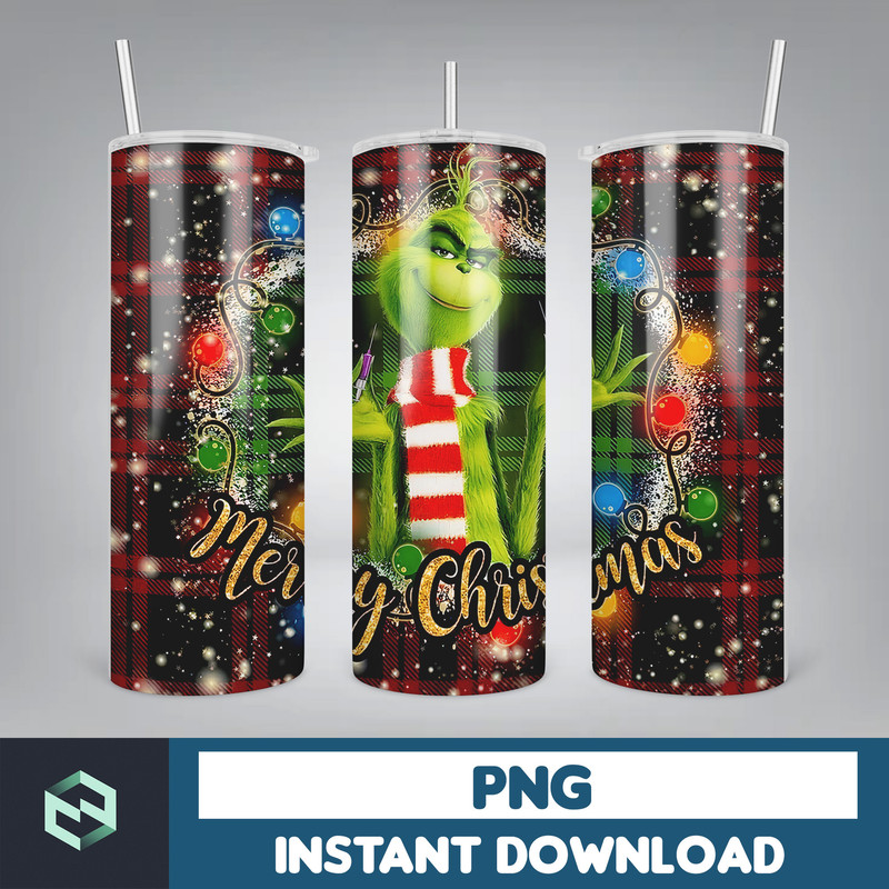 Christmas Tumbler Sublimation Designs 20oz Skinny Tumbler Wrap, Cartoon Funny Christmas Design Tumbler PNG Digital 2D (49).jpg