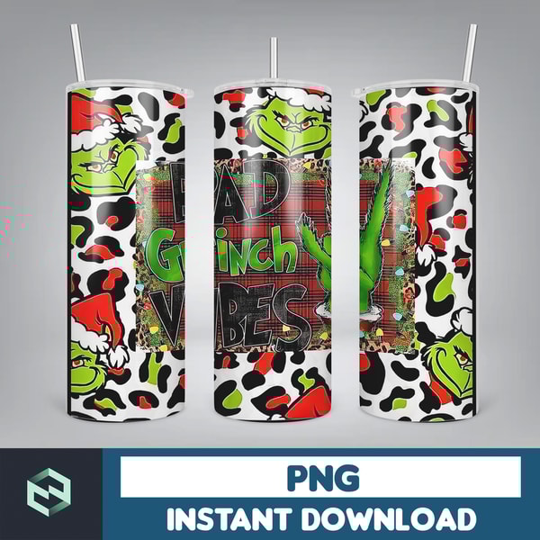 Christmas Tumbler Sublimation Designs 20oz Skinny Tumbler Wrap, Cartoon Funny Christmas Design Tumbler PNG Digital 2D (2).jpg