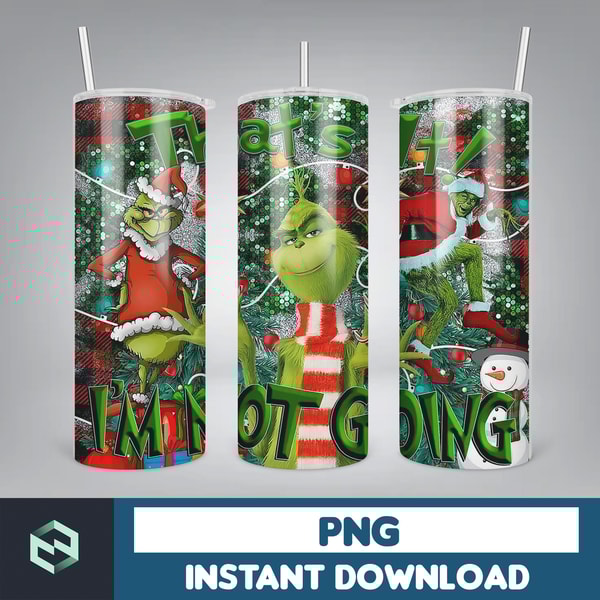 Christmas Tumbler Sublimation Designs 20oz Skinny Tumbler Wrap, Cartoon Funny Christmas Design Tumbler PNG Digital 2D (16).jpg