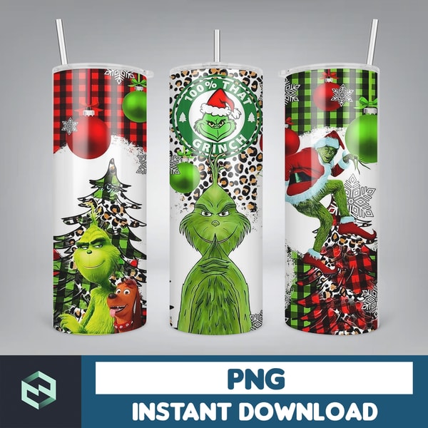 Christmas Tumbler Sublimation Designs 20oz Skinny Tumbler Wrap, Cartoon Funny Christmas Design Tumbler PNG Digital 2D (17).jpg