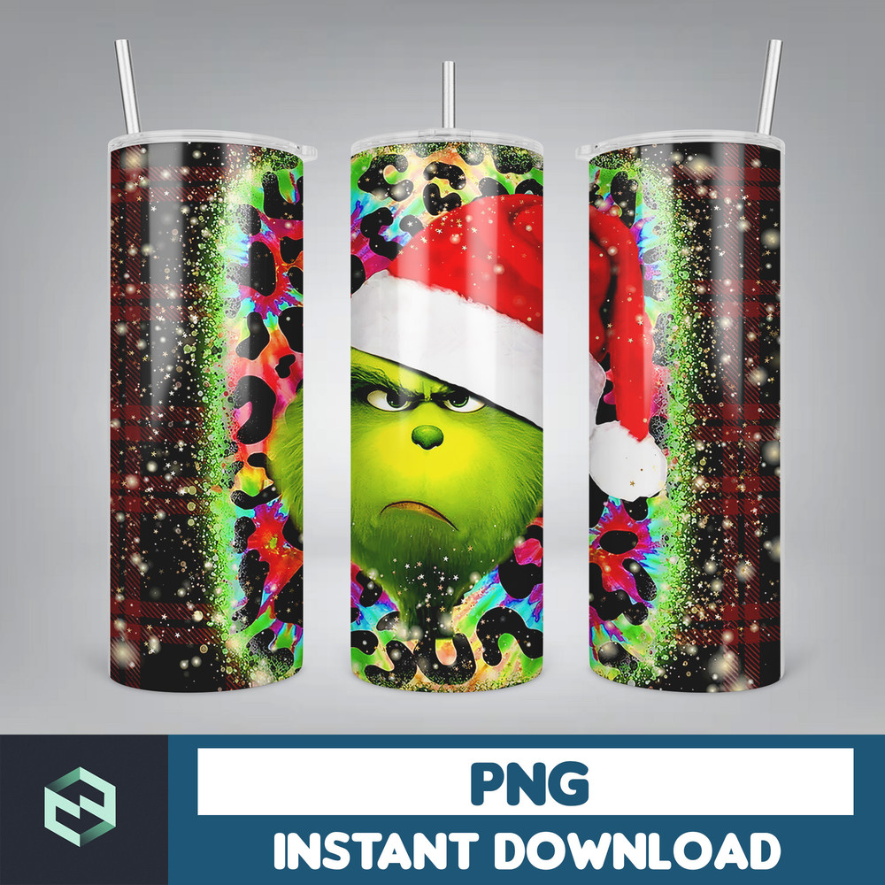Christmas Tumbler Sublimation Designs 20oz Skinny Tumbler Wrap, Cartoon Funny Christmas Design Tumbler PNG Digital 2D (36).jpg