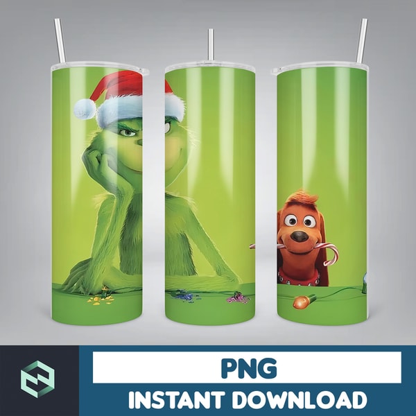 Christmas Tumbler Sublimation Designs 20oz Skinny Tumbler Wrap, Cartoon Funny Christmas Design Tumbler PNG Digital 2D (57).jpg