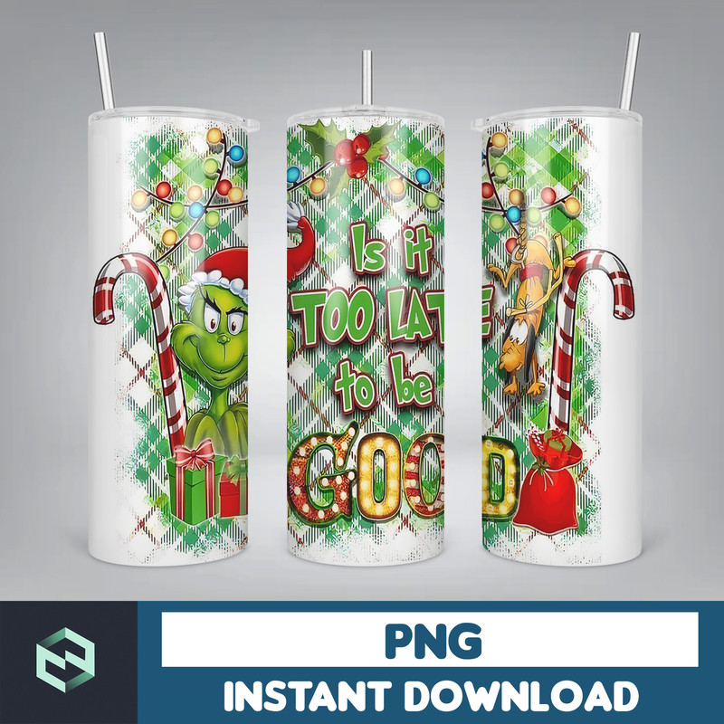 Christmas Tumbler Sublimation Designs 20oz Skinny Tumbler Wrap, Cartoon Funny Christmas Design Tumbler PNG Digital 2D (58).jpg