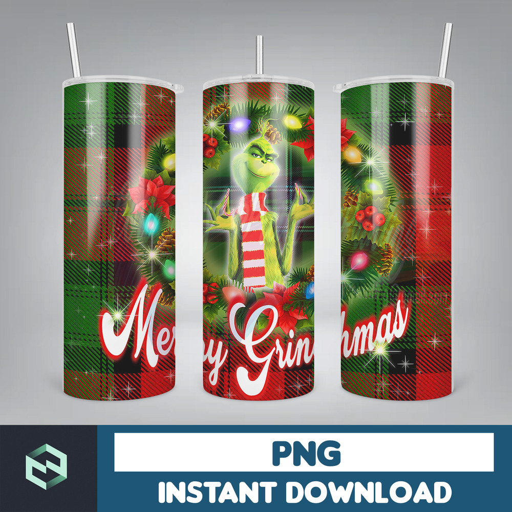Christmas Tumbler Sublimation Designs 20oz Skinny Tumbler Wrap, Cartoon Funny Christmas Design Tumbler PNG Digital 2D (63).jpg