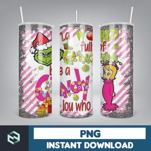 Christmas Tumbler Sublimation Designs 20oz Skinny Tumbler Wrap, Cartoon Funny Christmas Design Tumbler PNG Digital 2D (70).jpg