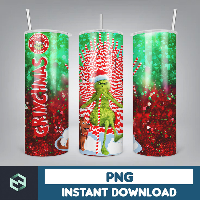 Christmas Tumbler Sublimation Designs 20oz Skinny Tumbler Wrap, Cartoon Funny Christmas Design Tumbler PNG Digital 2D (72).jpg