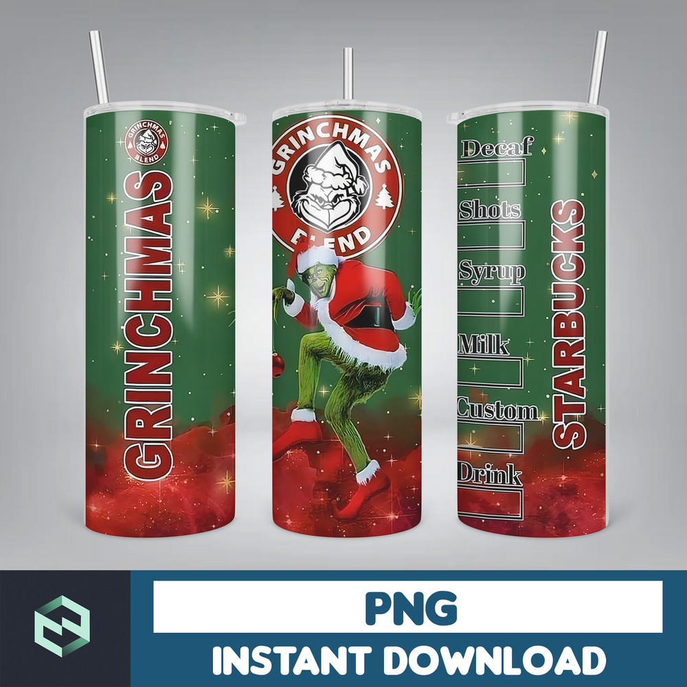 Christmas Tumbler Sublimation Designs 20oz Skinny Tumbler Wrap, Cartoon Funny Christmas Design Tumbler PNG Digital 2D (74).jpg