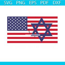 vintage jewish i stand with israel usa flag svg download