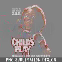 childs lay distressed horror classic chucky png download